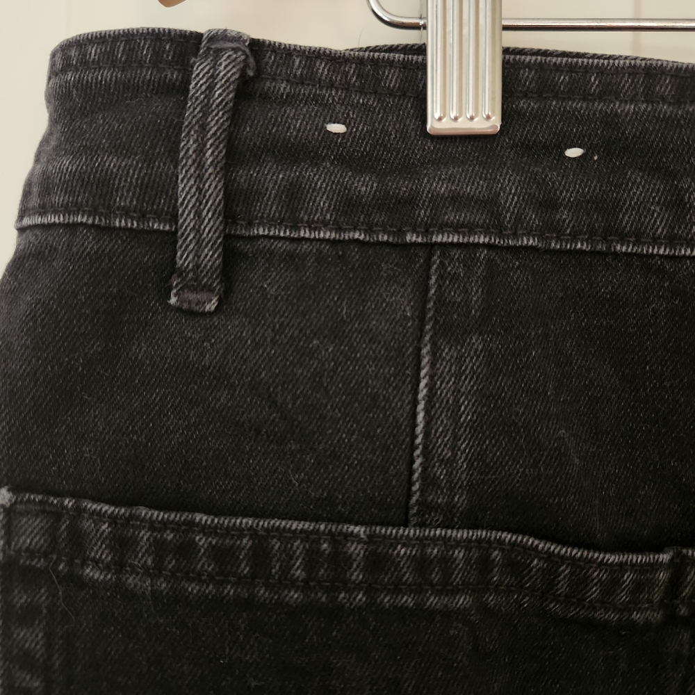 American Eagle Outfitters Black Denim Jean Skirt Mini Hi- Rise A-line Preppy 14 - Picture 10 of 15